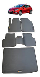 Tapete Borracha Cruze Hatch C/traseiro Inteiro E Porta Malas Preto Fosco