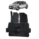 Tapete Borracha Peugeot 208 C/ Tras. Inteiriço + Porta-malas Preto Fosco