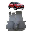 Tapete Borracha Captur Tras. Inteiro Mais Porta Malas Preto Fosco