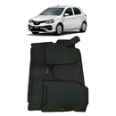 Tapete Borracha Étios Hatch +porta Malas E Tras. Inteiriço Preto Fosco