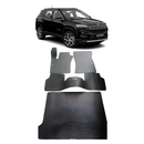 Tapete Borracha Jeep Compass Traseiro Inteiriço+ Porta-malas Preto Fosco